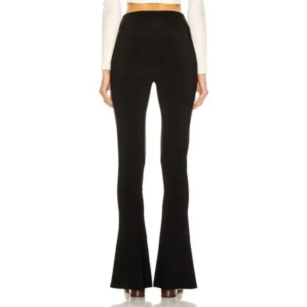 Norma Kamali Spat Flare Split Legging Pants Black XS - Picture 3 of 12